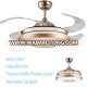 Decorative Invisible Ceiling Fan Light with Hidden Blades Remote Control for Living Room